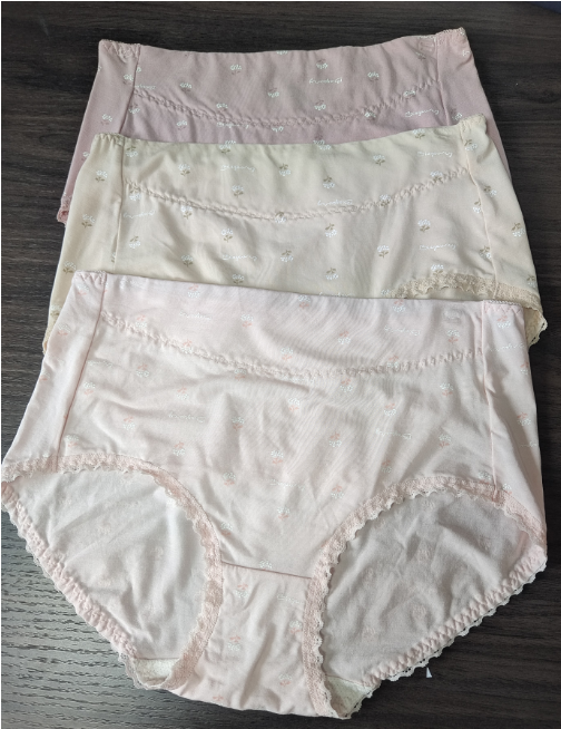 Stylish womens lace panties made from cotton and spandex